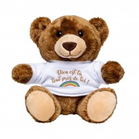 Peluche ours "Teddy" marron foncé