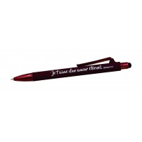 Stylo à bille avec stylet tactile marron