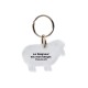 Porte-clé "mouton" blanc transparent