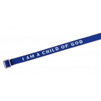 Bracelet tissé "I am a child of God" bleu