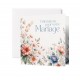 Carnet Carré Mariage Fleurs dessinées