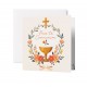 Carnet Carré Couronne florale, coupe et croix
