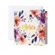 Carnet Fleurs rouges et violettes en aquarelle