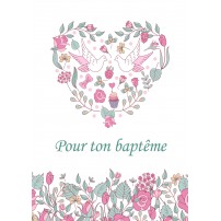 Carte Avec Message Symboles divers en forme de cœur