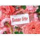 Carte Avec Message Carte posée au milieu de roses