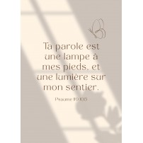 Carte Avec Verset Ombre d'une fenêtre sur fond beige