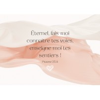 Carte Avec Verset Formes rouge et beige sur fond beige
