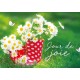 Mini-carte Buisson de fleurs roses