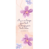 Signet Fleurs en aquarelle violettes et bleues