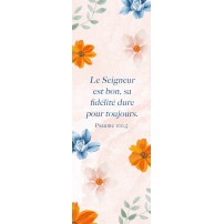 Signet Fleurs en aquarelle bleues, oranges et roses