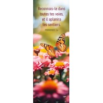 Signet Papillon et fleurs roses