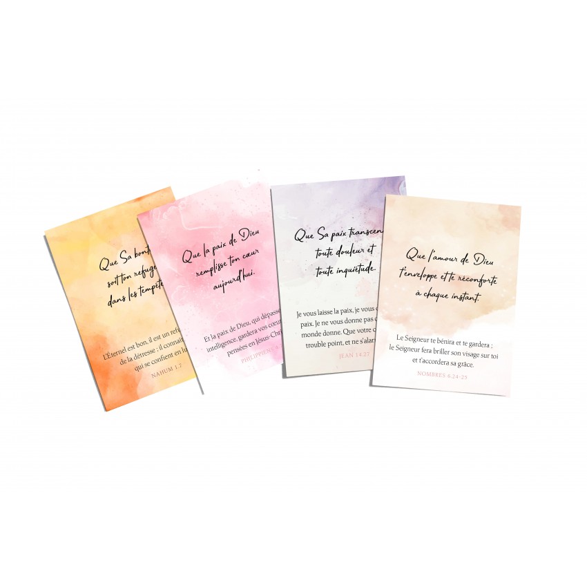 Jeu de cartes de vœux - Cartes de bénédiction - Cartes de remerciement