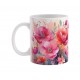 Tasse florale "Le Seigneur remplit ma vie de bonheur"
