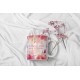 Tasse florale "Le Seigneur remplit ma vie de bonheur"