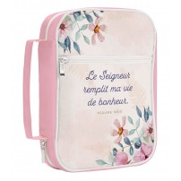 Housse pour Bible "Le Seigneur remplit ma vie de bonheur"