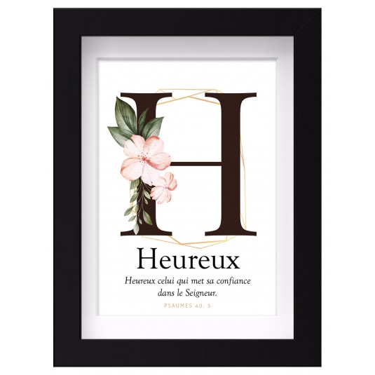 Mon cadre inspiration - H comme Heureux