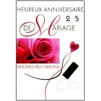Carte Double Mariage / Anniv.