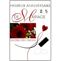 Carte Double Mariage / Anniv.