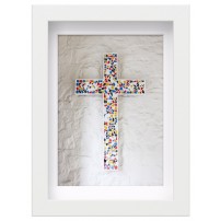 Mon cadre inspiration - Croix murale en mosaïque