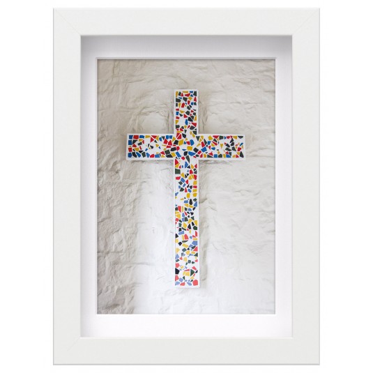 Mon cadre inspiration - Croix murale en mosaïque