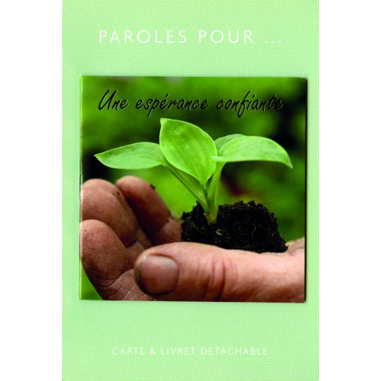 Carte Double Paroles pour.. Une espérance confiante