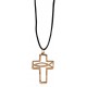 Collier croix en bois d'olivier