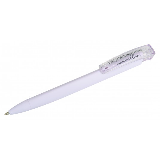 Stylo à bille Mot d'ordre 2026 lilas