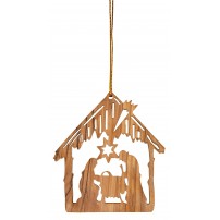 Décoration "crèche" en bois d'olivier