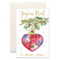 Carnet Jnba Suspension coeur fleuri sur branche verte