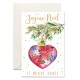 Carnet Jnba Suspension coeur fleuri sur branche verte
