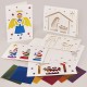 Kit de cartes de la Nativité en vitrail