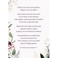 CARTE PENSEE : Texte "Dieu t'aime pour toujours"