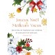 Carte Fin D'année Aquarelle de fleurs et décorations de Noël