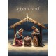 Carte Fin D'année Crèche traditionnelle avec Jésus, Marie et Joseph