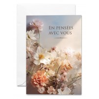 Carnet Condoléances Bouquet de fleurs sur une table
