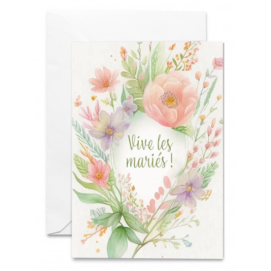 Carnet Mariage Composition florale en aquarelle