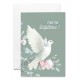 Carnet Bapteme Colombe sur une branche en fleur