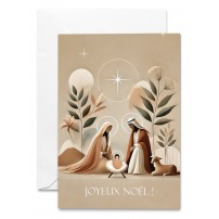 Carnet Jn Crèche dessinée sur fond crème