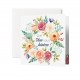 Carnet Carré Mariage Couronne de fleurs en aquarelle