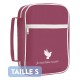 Housse pour Bible grenat "Je vous laisse ma paix" taille S