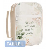 Housse pour Bible large "Je suis avec vous tous les jours"