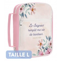 Housse pour Bible large "Le Seigneur remplit ma vie de bonheur"