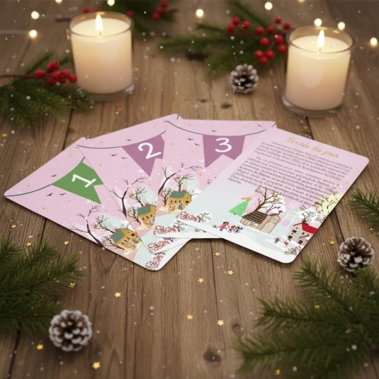 Lot de 25 cartes de l'avent