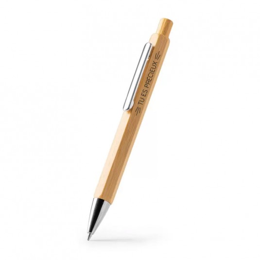 Stylo bambou "Tu es pr&eacute;cieux"