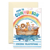 Carnet Communion Arche de No&eacute; et arc-en-ciel