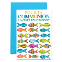 Carnet Communion Poissons color&eacute;s