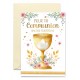 Carnet Communion Coupe et fleurs