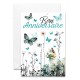 Carnet Anniversaire Chat blanc et papillons