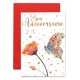 Carnet Anniversaire Papillon et fleur en points colorés