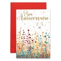 Carnet Anniversaire Champ de coton multicolore